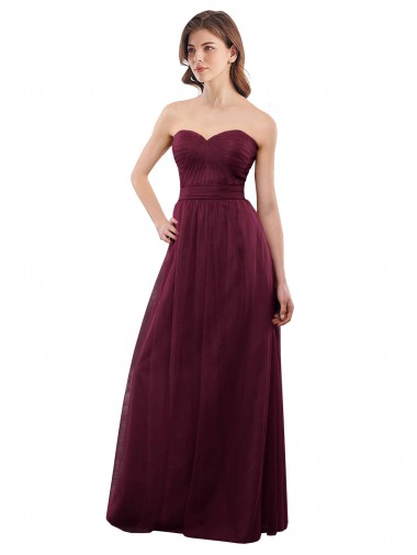 Fábrica de Lombar Tule Amor Comprimento Chão Sem Mangas Longo Vestidos de Madrinha