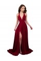 Fábrica de Abrir de volta Spandex Cabeçada Comprimento Chão Sem Mangas Longo Vestidos de Madrinha / Vestidos de Noite / Vestidos de Festa