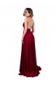 Fábrica de Abrir de volta Spandex Cabeçada Comprimento Chão Sem Mangas Longo Vestidos de Madrinha / Vestidos de Noite / Vestidos de Festa