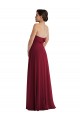 Fábrica de Lombar Chiffon Sem alças Comprimento Chão Sem Mangas Vestidos de Madrinha / Vestidos de Noite