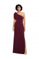 Fábrica de Chiffon Um Ombro Comprimento Chão Sem Mangas Vestidos de Madrinha / Vestidos de Noite