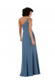 Fábrica de Chiffon Um Ombro Comprimento Chão Sem Mangas Vestidos de Madrinha / Vestidos de Noite