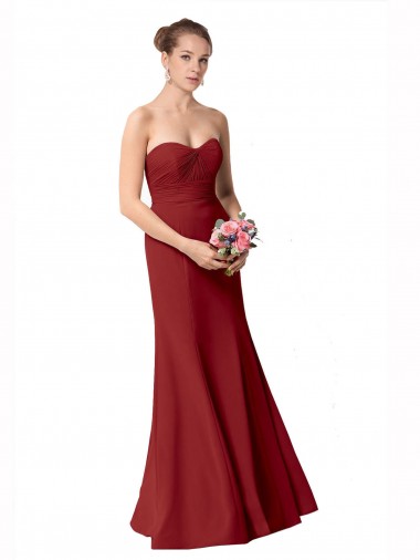 Fábrica de Chiffon Amor Comprimento Chão Sem Mangas Sereia Vestidos de Madrinha
