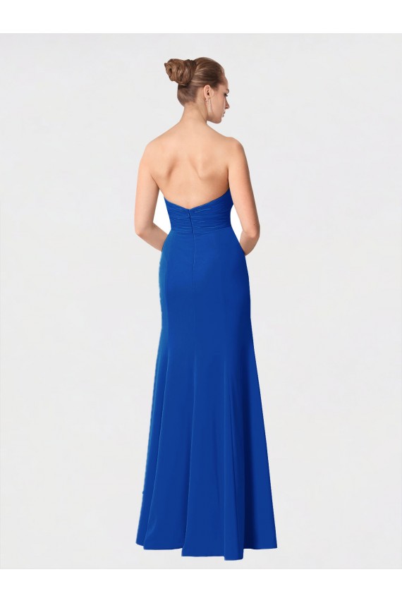 Fábrica de Chiffon Amor Comprimento Chão Sem Mangas Sereia Vestidos de Madrinha