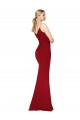 Fábrica de Costas em V Crepe Esticado Decote Alto Comprimento Chão Sem Mangas Vestidos de Madrinha / Vestidos de Noite / Vestidos de Festa