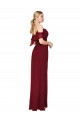 Fábrica de Costas em V Chiffon Fora do Ombro Comprimento Chão Ombro Frio Vestidos de Madrinha / Vestidos de Noite / Vestidos de Festa