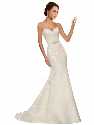 Fábrica de Tule & Renda Amor Comboio Capela Sem Mangas Bainha Vestido de Noiva