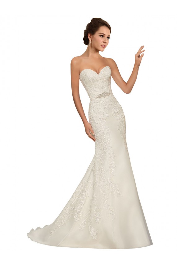 Fábrica de Tule & Renda Amor Comboio Capela Sem Mangas Bainha Vestido de Noiva