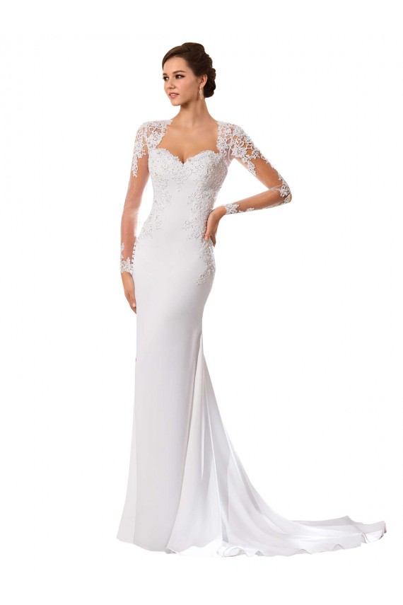 Fábrica de Buraco da fechadura Chiffon & Renda Amor Comboio Capela Mangas Compridas Longo Vestidos de Noiva