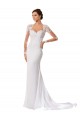Fábrica de Buraco da fechadura Chiffon & Renda Amor Comboio Capela Mangas Compridas Longo Vestidos de Noiva