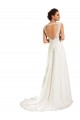 Fábrica de Buraco da fechadura Chiffon & Renda Amor Comboio Capela Mangas Compridas Vestidos de Noiva