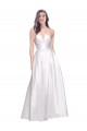 Fábrica de Lombar Cetim Elástico Sem alças Comprimento Chão Sem Mangas Vestidos de Madrinha / Vestidos de Noite / Vestidos de Festa