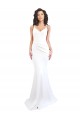Fábrica de Lombar Crepe Esticado Alças finas Comprimento Chão Sem Mangas Sereia Vestidos de Madrinha / Vestidos de Noite / Vestidos de Festa