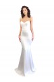 Fábrica de Lombar Crepe Esticado Amor Comprimento Chão Sem Mangas Sereia Vestidos de Madrinha / Vestidos de Noite / Vestidos de Festa