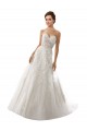Fábrica de Tule & Renda Amor Comboio Capela Sem Mangas Branco Vestidos de Noiva