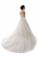 Fábrica de Tule & Renda Amor Comboio Capela Sem Mangas Branco Vestidos de Noiva