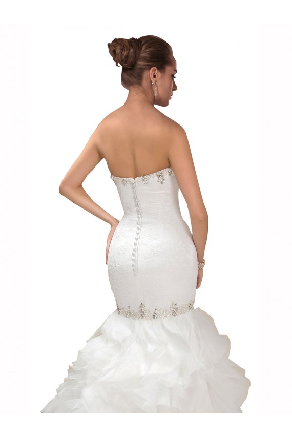 Fábrica de Tule Amor Comboio Capela Sem Mangas Sereia Longo Vestidos de Noiva