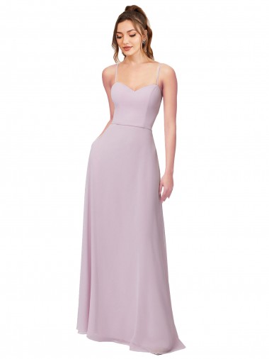 Fábrica de Chiffon Amor Comprimento Chão Sem Mangas Brilho Rosa Vestidos de Madrinha