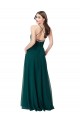 Fábrica de Criss Cruz Chiffon Decote V Comprimento Chão Sem Mangas Vestidos de Madrinha