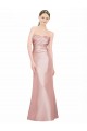 Fábrica de Lombar Cetim Elástico Amor Comprimento Chão Sem Mangas Longo Vestidos de Madrinha / Vestidos de Noite / Vestidos de Festa