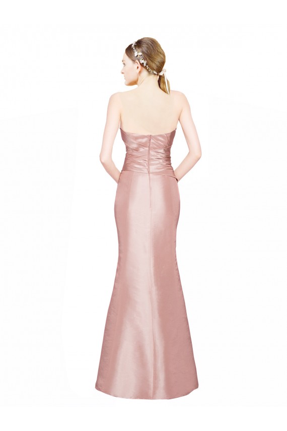 Fábrica de Lombar Cetim Elástico Amor Comprimento Chão Sem Mangas Longo Vestidos de Madrinha / Vestidos de Noite / Vestidos de Festa