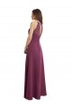 Fábrica de Buraco da fechadura Chiffon Amor Comprimento Chão Sem Mangas Vestidos de Festa / Vestidos de Madrinha
