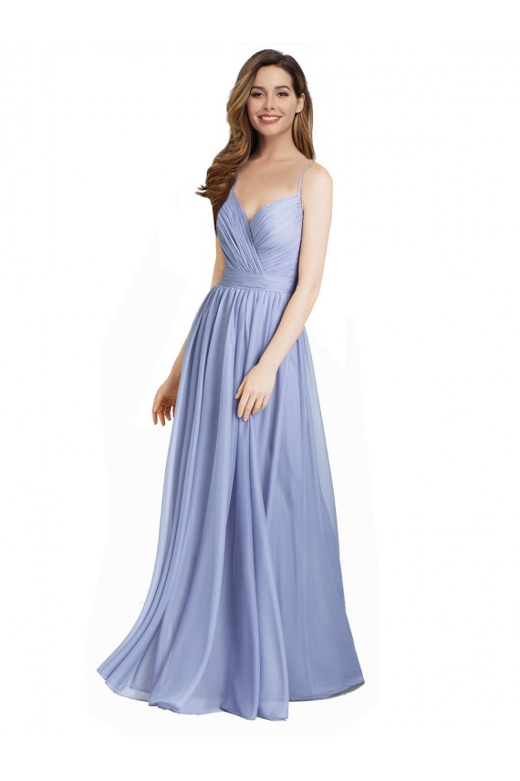 Fábrica de Abrir de volta Chiffon & Renda Amor Comprimento Chão Sem Mangas Vestidos de Madrinha