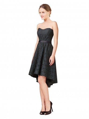 Fábrica de Renda Amor Comprimento Joelho Sem Mangas Vestidos de Madrinha / Vestidos de Cocktail / Vestidos de Homecoming