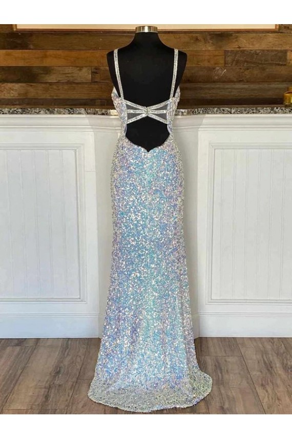 Fábrica de Lantejoulas Veludo Decote V Comboio Varredela Sem Mangas Vestidos de Festa / Vestido de Noiva