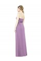 Fábrica de Chiffon Amor Comprimento Chão Sem Mangas Lavanda Escura Vestidos de Madrinha