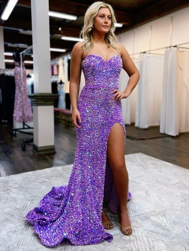 Fábrica de Lantejoulas Veludo Amor Comboio Corte Sem Mangas Longo Vestidos de Festa