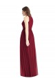 Fábrica de Chiffon Cabeçada Comprimento Chão Sem Mangas Vestidos de Madrinha / Vestidos Formais
