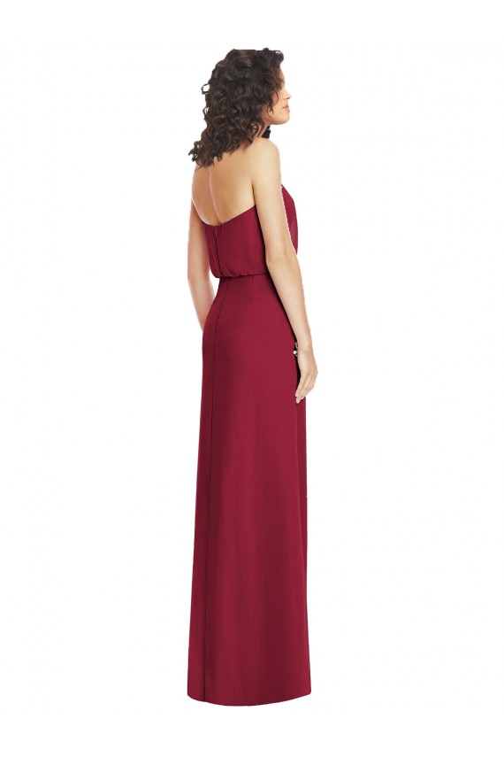 Fábrica de Lombar Chiffon Amor Comprimento Chão Sem Mangas Vestido de Festa / Vestido de Madrinha