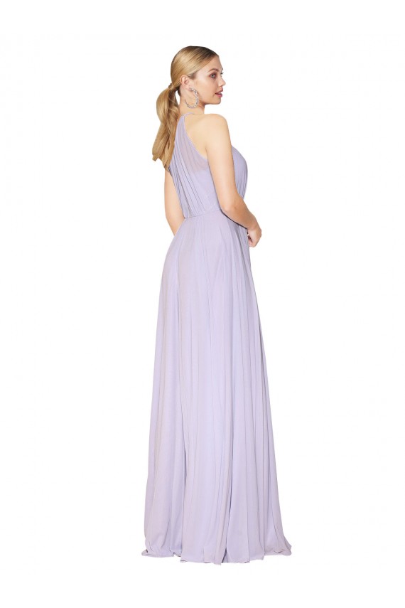 Fábrica de Chiffon Cabeçada Comprimento Chão Sem Mangas Vestidos de Madrinha / Vestidos de Noite / Vestidos de Festa