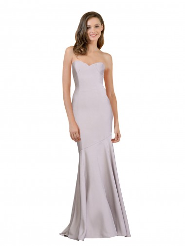 Fábrica de Crepe Esticado Sem alças Comprimento Chão Sem Mangas Vestido de Madrinha / Vestido de Festa