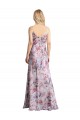 Fábrica de Cetim Elástico & Floral Decote Capuz Comprimento Chão Sem Mangas Vestidos de Madrinha / Vestidos de Noite