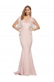 Fábrica de Lombar Crepe Esticado & Tule Amor Comprimento Chão Sem Mangas Longo Vestidos de Madrinha / Vestidos de Noite / Vestidos de Festa