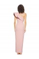 Fábrica de Crepe Esticado Um Ombro Comprimento Chão Sem Mangas Malva Vestidos de Madrinha / Vestidos de Noite / Vestidos de Festa