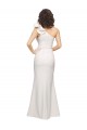 Fábrica de Crepe Esticado Um Ombro Comprimento Chão Sem Mangas Marfim Vestidos de Madrinha / Vestidos de Noite / Vestidos de Festa