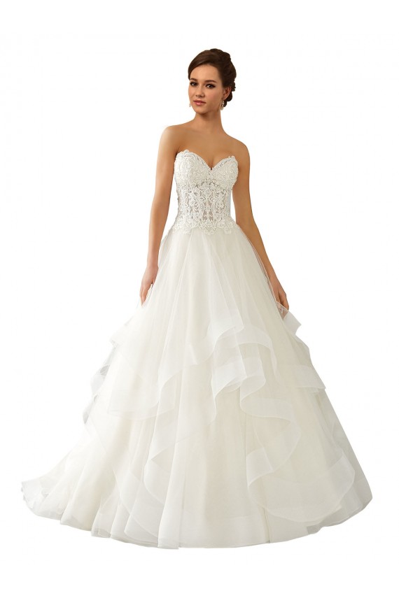 Fábrica de Cetim & Tule & Renda Amor Comboio Capela Sem Mangas Vestidos de Noiva