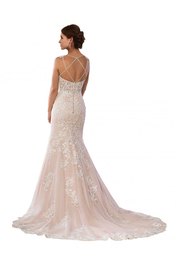 Fábrica de Renda Alças finas Comboio Capela Sem Mangas Vestidos de Noiva Boho