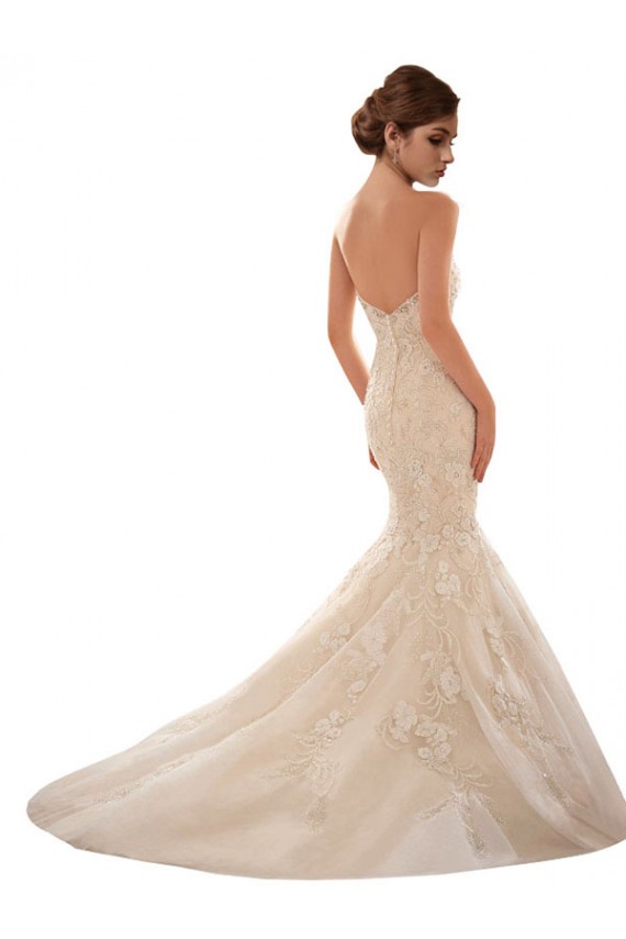 Fábrica de Tule & Renda Amor Comboio Capela Sem Mangas Longo Vestido de Noiva