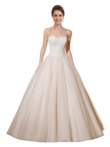 Fábrica de Tule & Renda Amor Comboio Capela Sem Mangas Vestido de Baile Longo Vestidos de Noiva