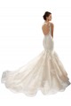 Fábrica de Tule & Renda Decote V Comboio Capela Sem Mangas Vestidos de Festa / Vestidos de Madrinha