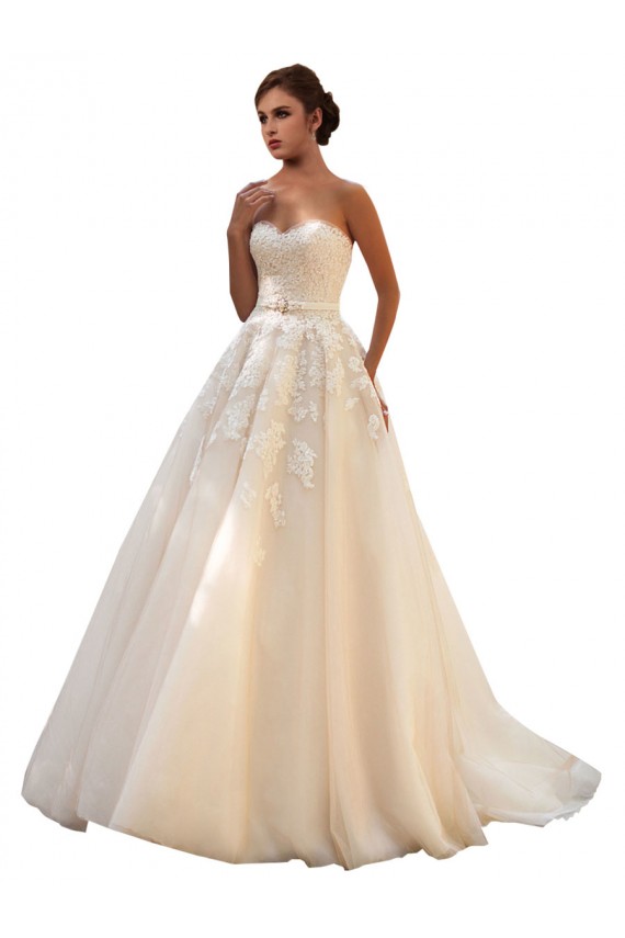 Fábrica de Tule & Renda Amor Comboio Capela Sem Mangas Vestido de Baile