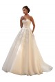 Fábrica de Tule & Renda Amor Comboio Capela Sem Mangas Vestido de Baile