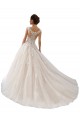 Fábrica de Tule & Renda Barco Comboio Capela Mangas Curtas Longo Vestidos de Noiva