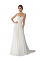Fábrica de Chiffon & Renda Amor Comboio Capela Sem Mangas Vestidos de Noiva