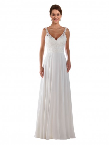 Fábrica de Chiffon Amor Comboio Capela Sem Mangas Vestidos de Noiva Clássicos