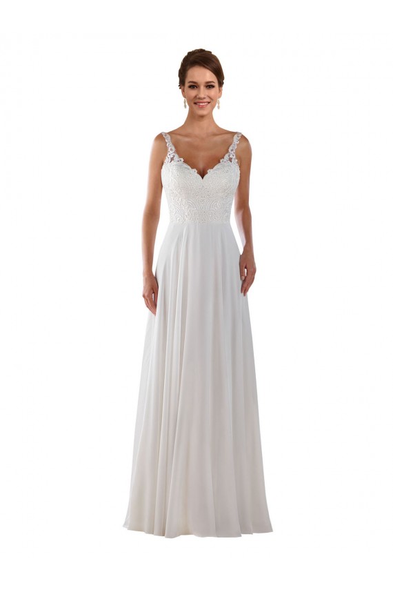 Fábrica de Chiffon Amor Comboio Capela Sem Mangas Vestidos de Noiva Clássicos
